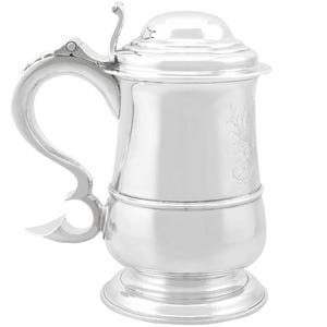 Antique George II Newcastle Sterling Silver Tankard (1759)