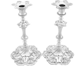 Sterling Silver Candlesticks by Edmund Vincent - Antique George III (1771)