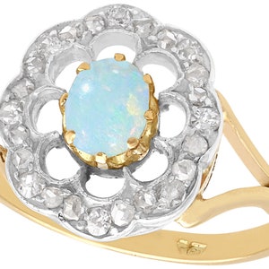 Antique Opal and Diamond Yellow Gold Dress Ring Circa 1900 image 1