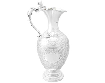 Sterling Silver Wine Ewer - Antique Victorian (1880)