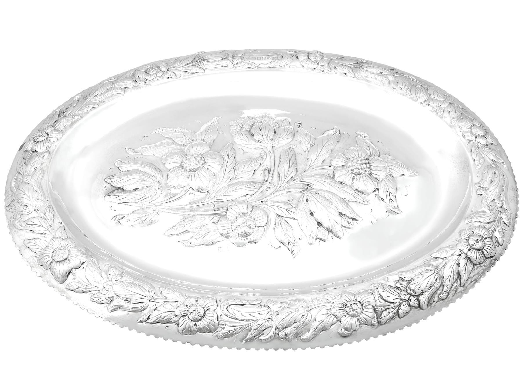 Antique George IV York Sterling Silver Platter/tray/centrepiece