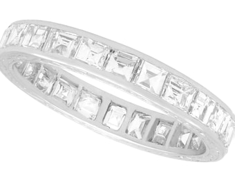 2.16ct Diamond and Platinum Full Eternity Ring - Vintage Circa 1940