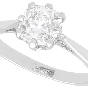 Antique 1.10ct Diamond Solitaire Engagement Ring in Platinum