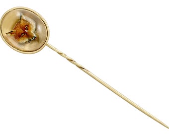 Broche de cristal de Essex y oro amarillo de 18 quilates - Antiguo Circa 1880