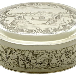 German Silver Gilt Tobacco Box - Antique Circa 1695