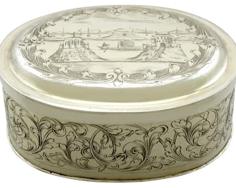 German Silver Gilt Tobacco Box - Antique Circa 1695