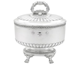 Sterling Silver Locking Biscuit Box - Antique 1845