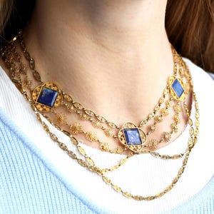 Lapis Lazuli Necklace wearing