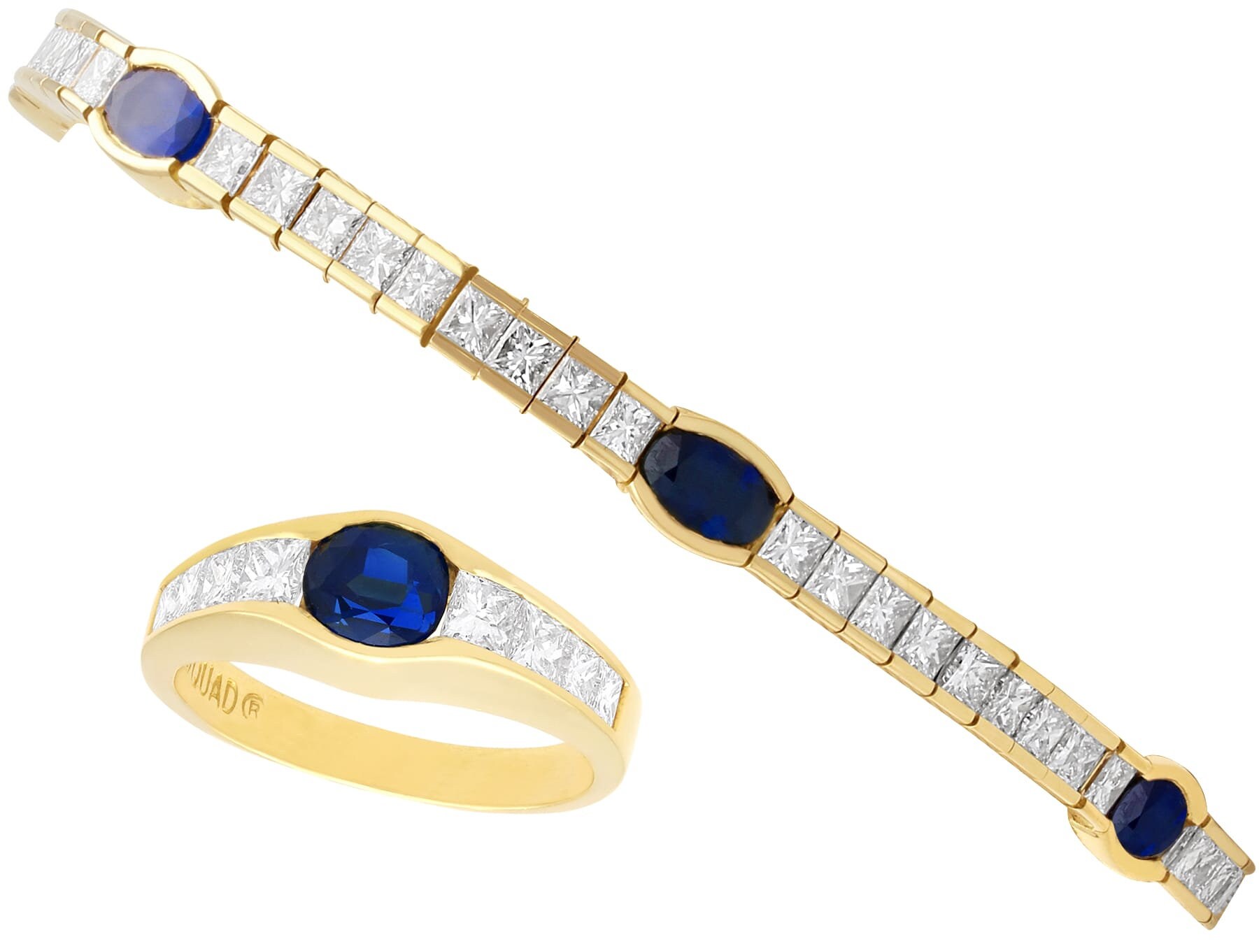 売れ筋がひ新作！ Vintage 6.49ct Sapphire, 5.82ct Diamond and 18ct Yellow Gold アクセサリー