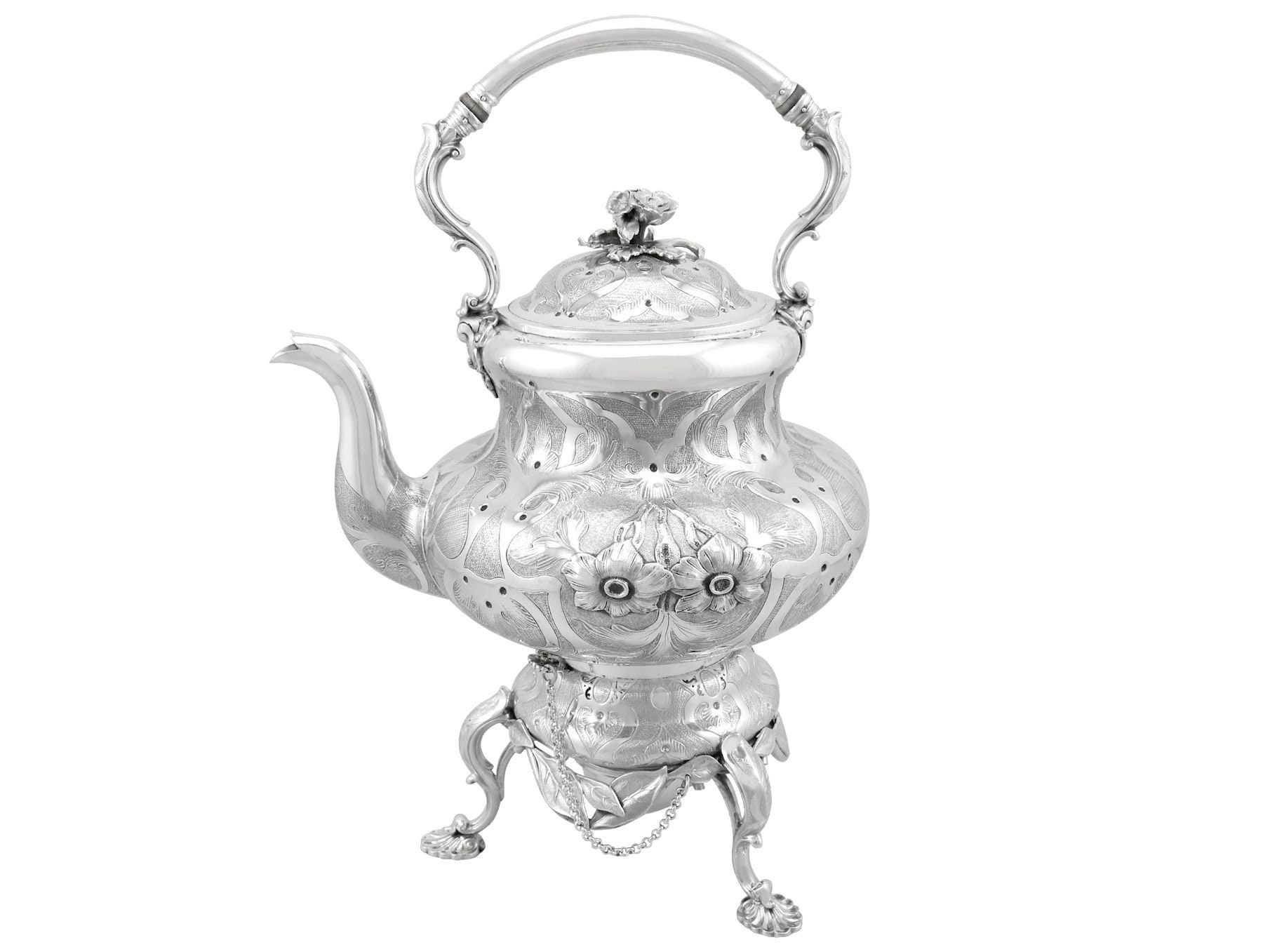 Sterling Silver Spirit Kettle - Antique Victorian (1866) - Etsy