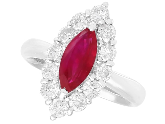 fitted lace wedding dress Amazon.com: Uloveido White Gold Plated Big Red Cubic Zirconia Flower Ring main image 1