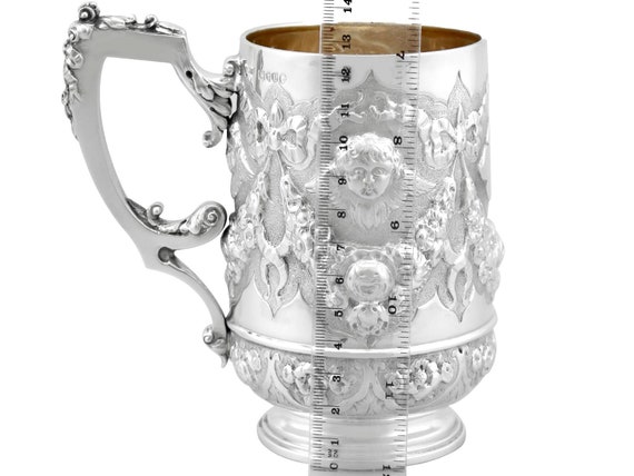 アンティーク 英国 イギリス 1898年 純銀 スターリングシルバー カップマグ アンティーク 英国 イギリス 1898年 純銀 スターリングシルバー