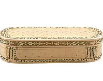Antique French 20k Gold Snuff Box Circa 1870