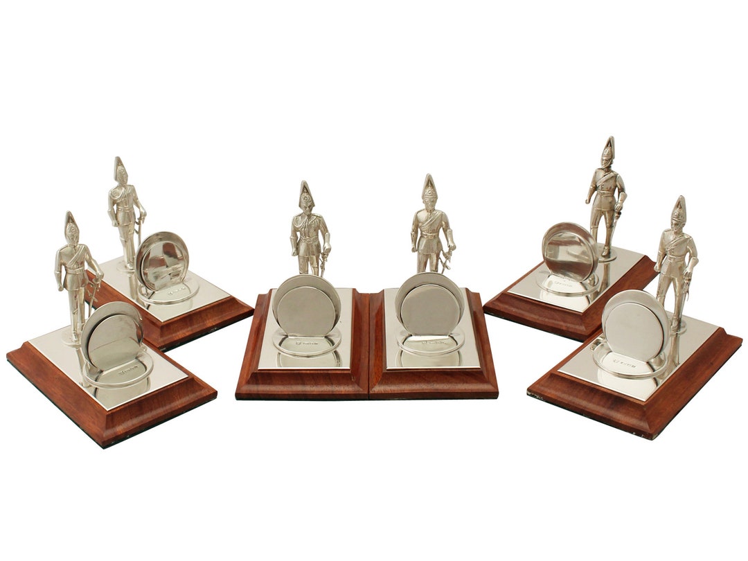 Set of Six Sterling Silver Menu Holders - Vintage - Etsy