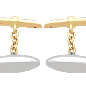 Antique Platinum and 18ct Yellow Gold Cufflinks Circa 1910