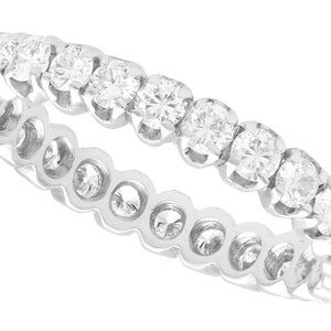 Volledige eeuwigheidsring van 1,10 ct diamant en 18 kt witgoud - Franse vintage circa 1970