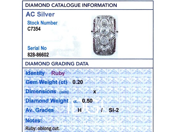 Antique Art Deco 0.50 ct Diamond and 0.20 ct Ruby… - image 6