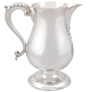 Antique George III Sterling Silver Beer / Water Jug by John King