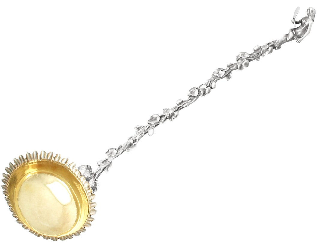 Sterling Silver Punch Ladle Antique Victorian 1854 Etsy