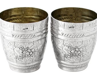 Vasos de plata alemana - Antiguos, circa 1900