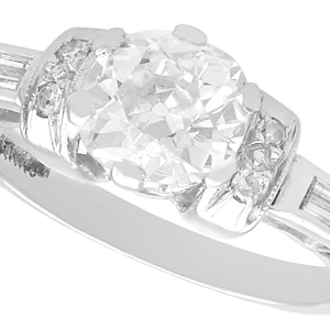 Antique 1.26ct Diamond and Platinum Solitaire Engagement Ring Circa 1930