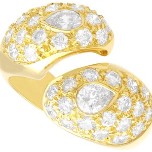 Vintage 1.78ct Diamond Snake Ring in 18k Yellow Gold