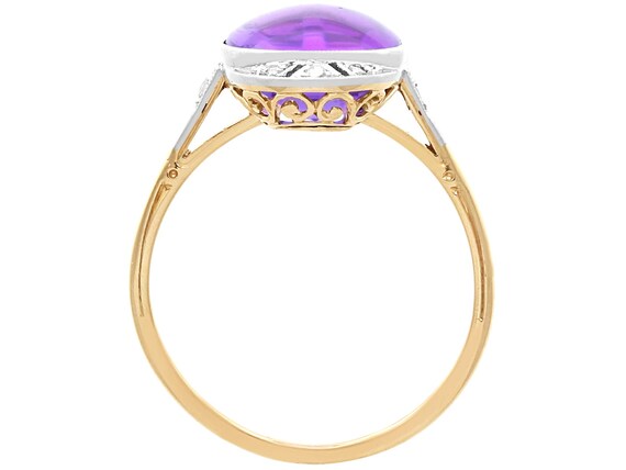3.88ct Amethyst and Diamond, 14ct Yellow Gold and… - image 5