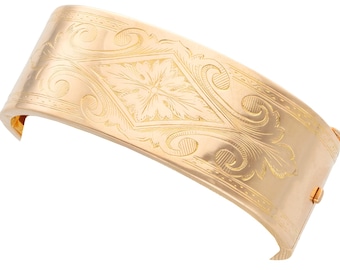 18ct Rose Gold Bangle - Antique Circa 1920