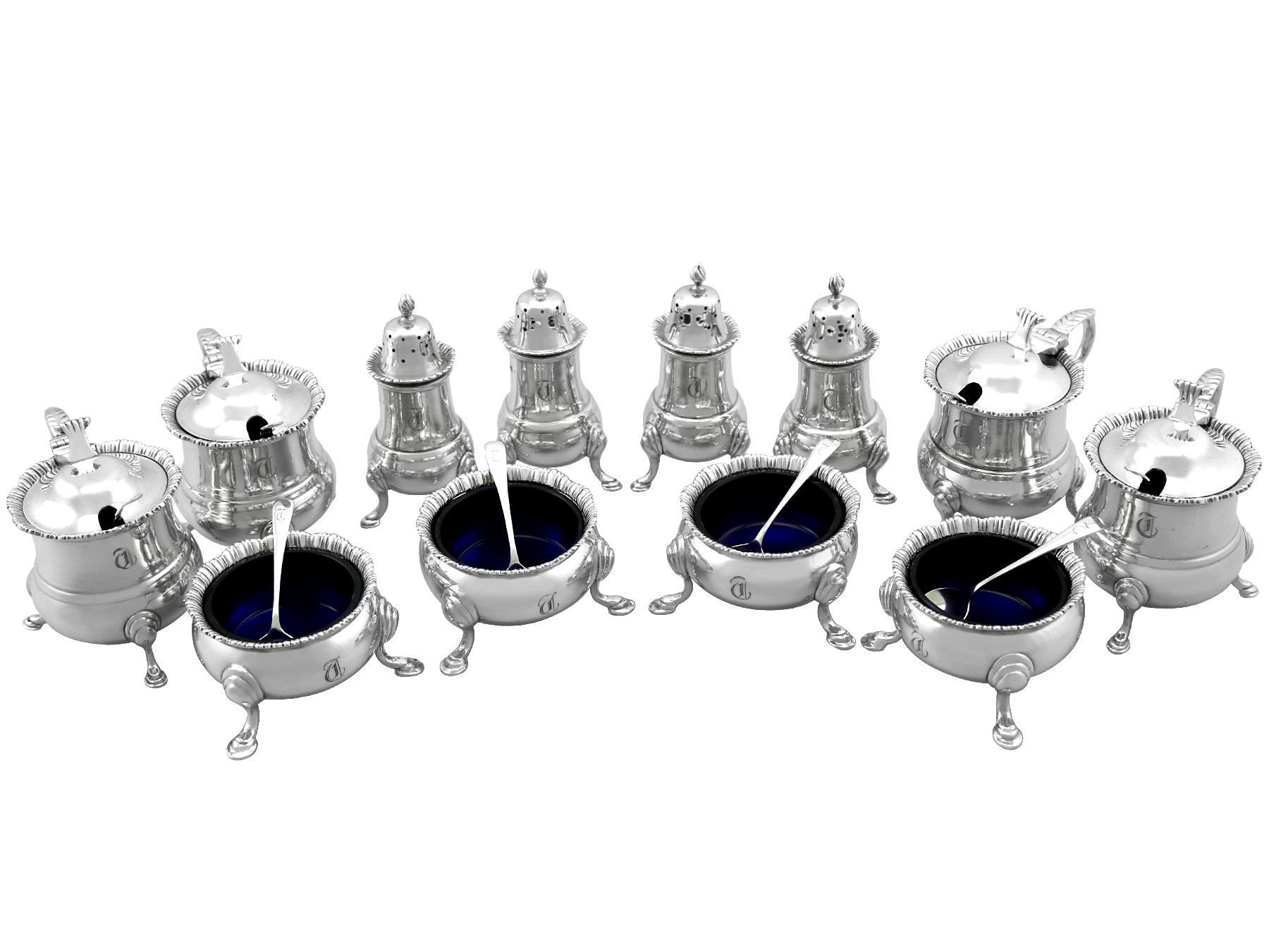 スターリングシルバー調味料セット - アンティーク ジョージ5世 - Etsy