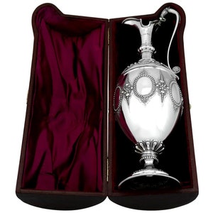 Sterling Silver Wine / Water Jug - Antique Victorian (1869)