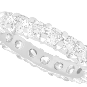 2.28 ct Diamond and Platinum Full Eternity Ring - Vintage French Circa 1950