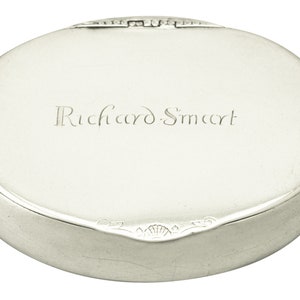 Sterling Silver Tobacco Box - Antique Georgian