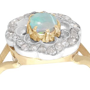 Antique Opal and Diamond Yellow Gold Dress Ring Circa 1900 image 2