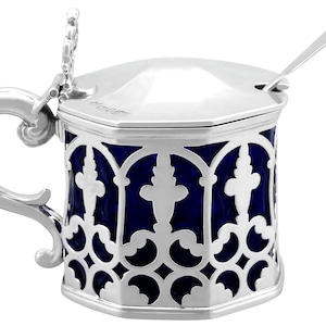 Antique Victorian Sterling Silver Mustard Pot (1847)