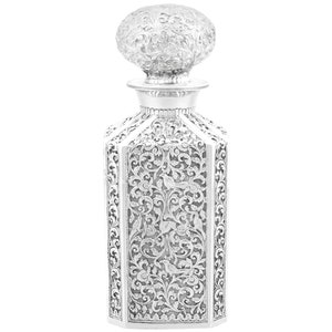 Antique Indian Silver Cologne Bottle Circa 1890