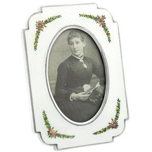 Vintage Italian Sterling Silver and Enamel Photograph Frame
