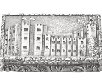 Sterling Silber 'Kenilwertige Castle' Vinaigrette - Antikes Viktorianisches