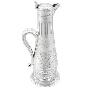 Sterling Silver Claret Jug - Aesthetic Style - Antique Victorian (1859)
