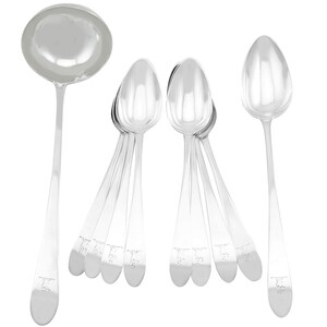 Antique Irish Sterling Silver Serving Set - George III