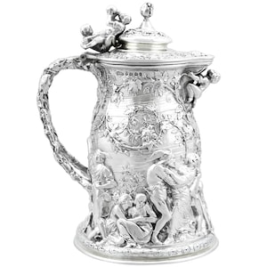 Antique Victorian Rare Sterling Silver Jug (1873)