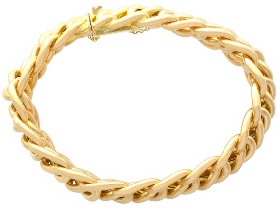18 ct Yellow Gold Bracelet - Antique French Circa… - image 2
