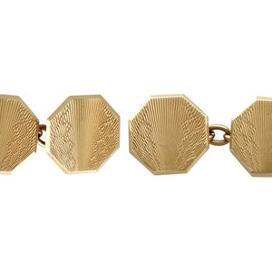 Antique Art Deco 18ct Yellow Gold Cufflinks 1929