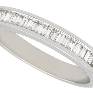 Anillo de media eternidad de oro blanco de 18 quilates y diamantes de 0,34 ct - Vintage, circa 1990