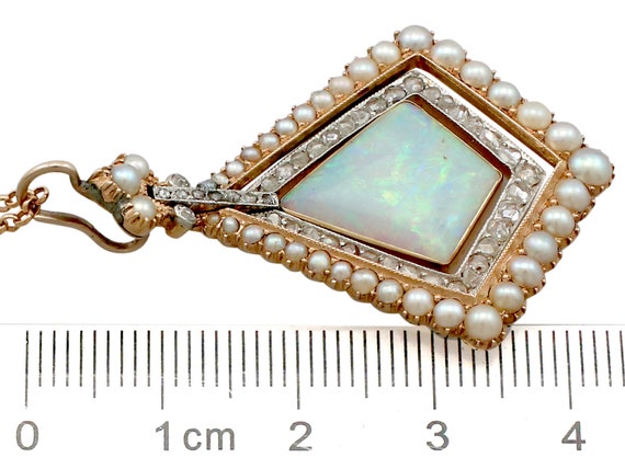 Antique 2.88ct Opal and 0.84ct Diamond, Pearl and… - image 6