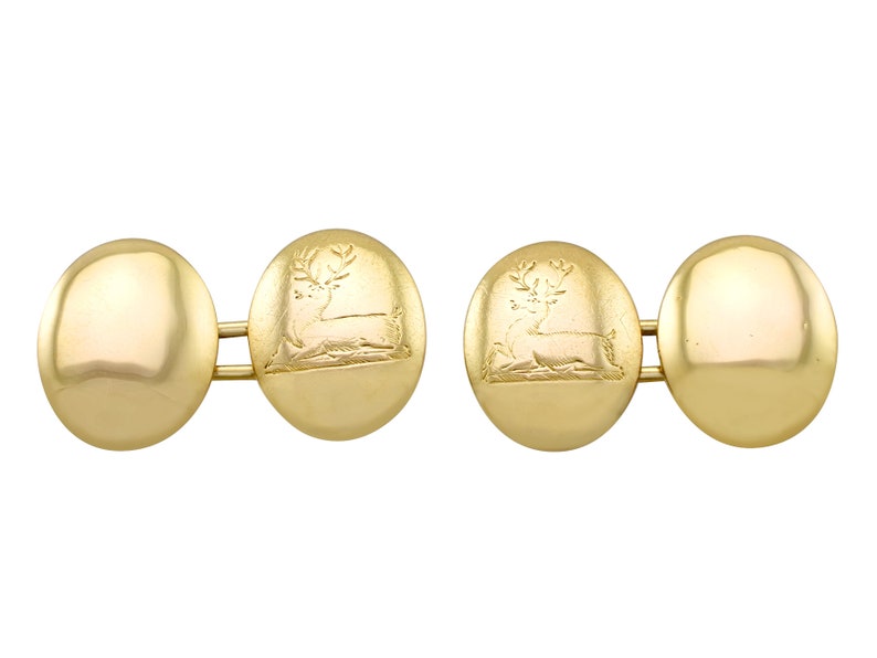 Antique Victorian Cufflinks in 15ct Yellow Gold Antique Victorian Cufflinks in 15ct Yellow Gold