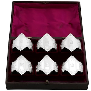 Antique Victorian Sterling Silver Napkin Rings
