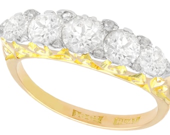 Antique Edwardian Ring with 1.83 Carat Diamond in 18k Yellow Gold Circa 1910