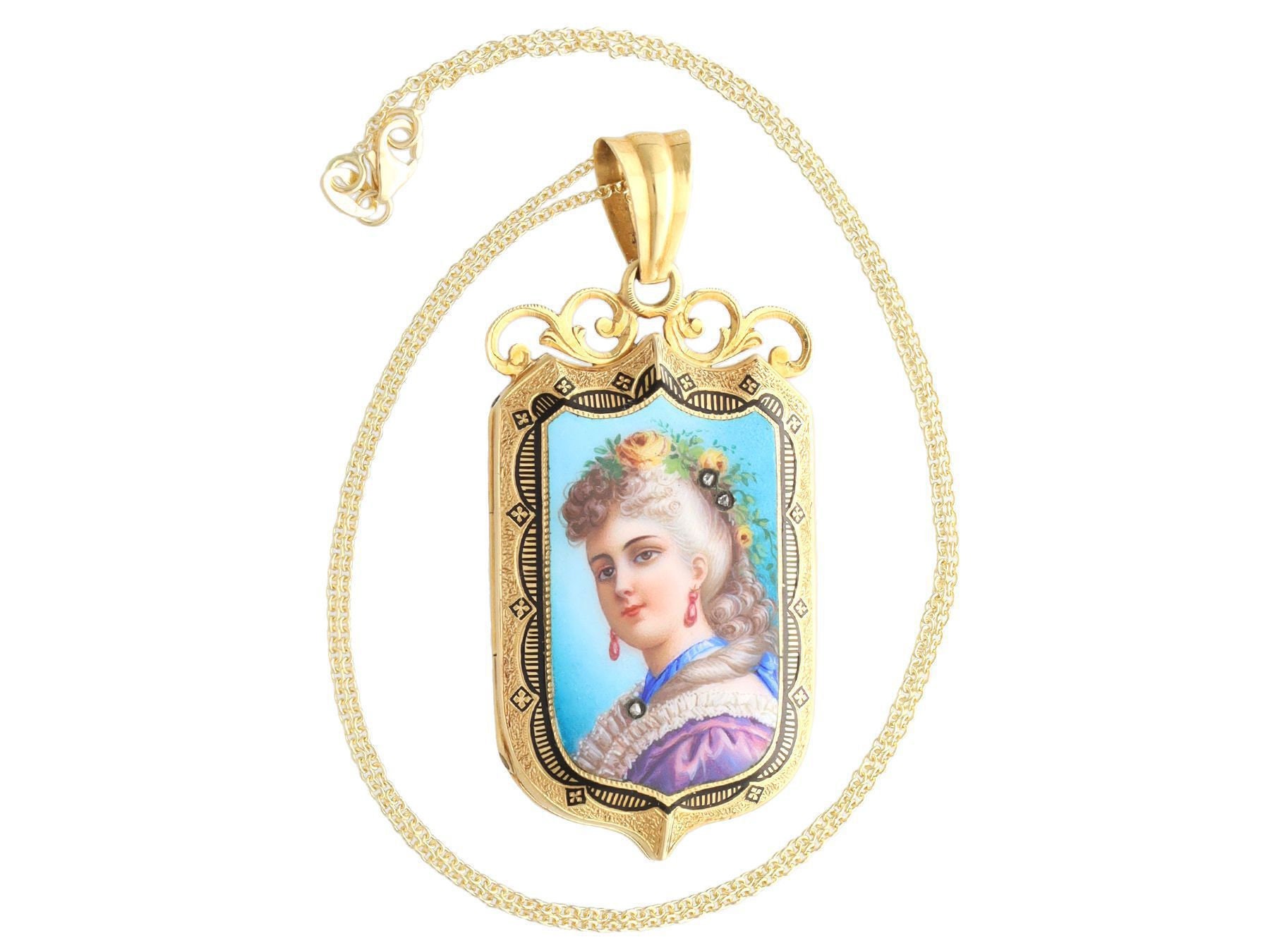 18ct Yellow Gold Pendant / Locket - Etsy