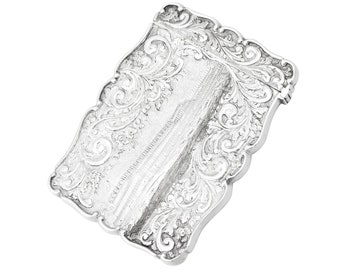 Sterling Silver Card Case - Antique Victorian (1850)