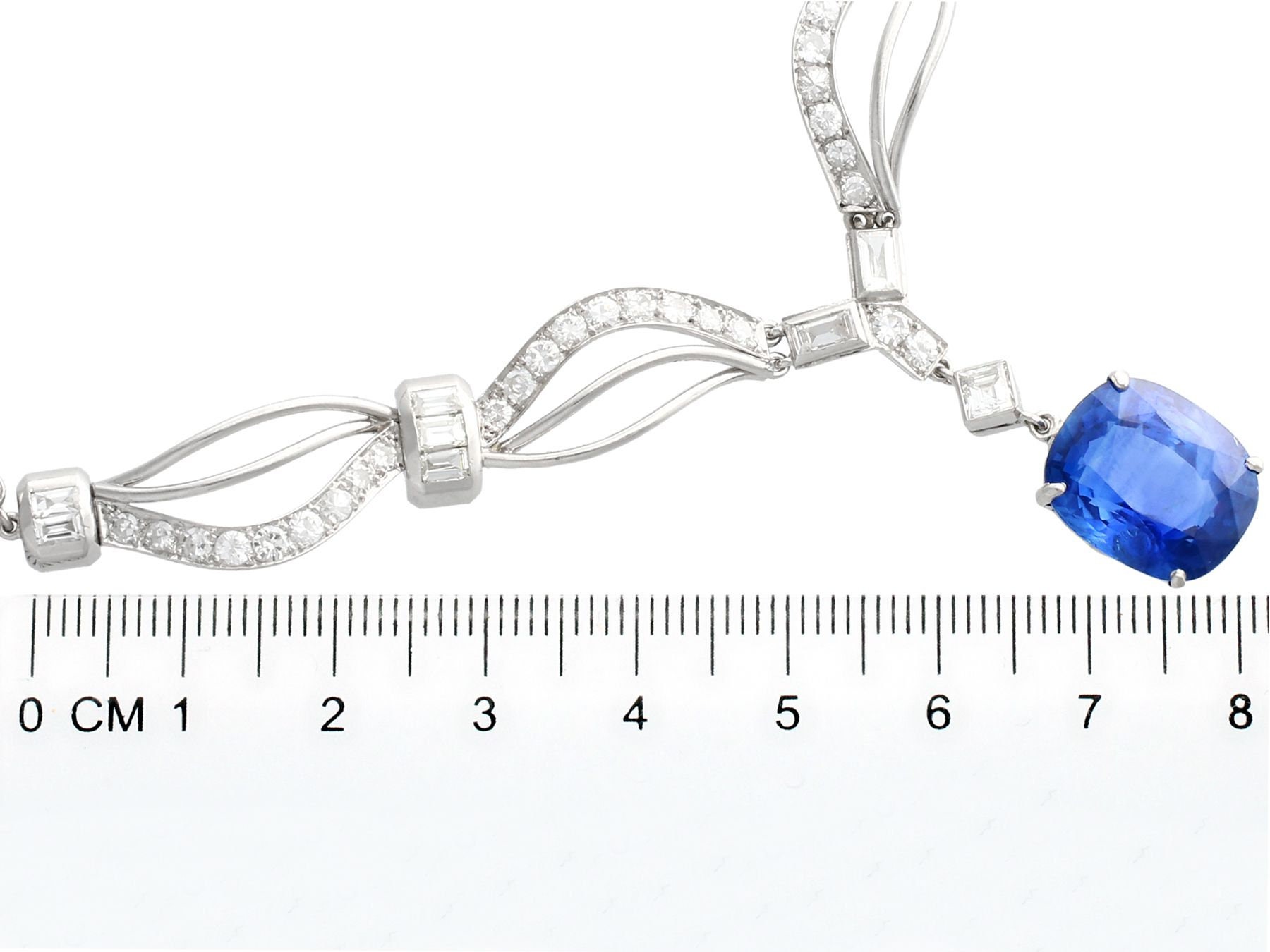 Natural Ceylon Sapphire and Diamond Necklace c1910 – Pippin